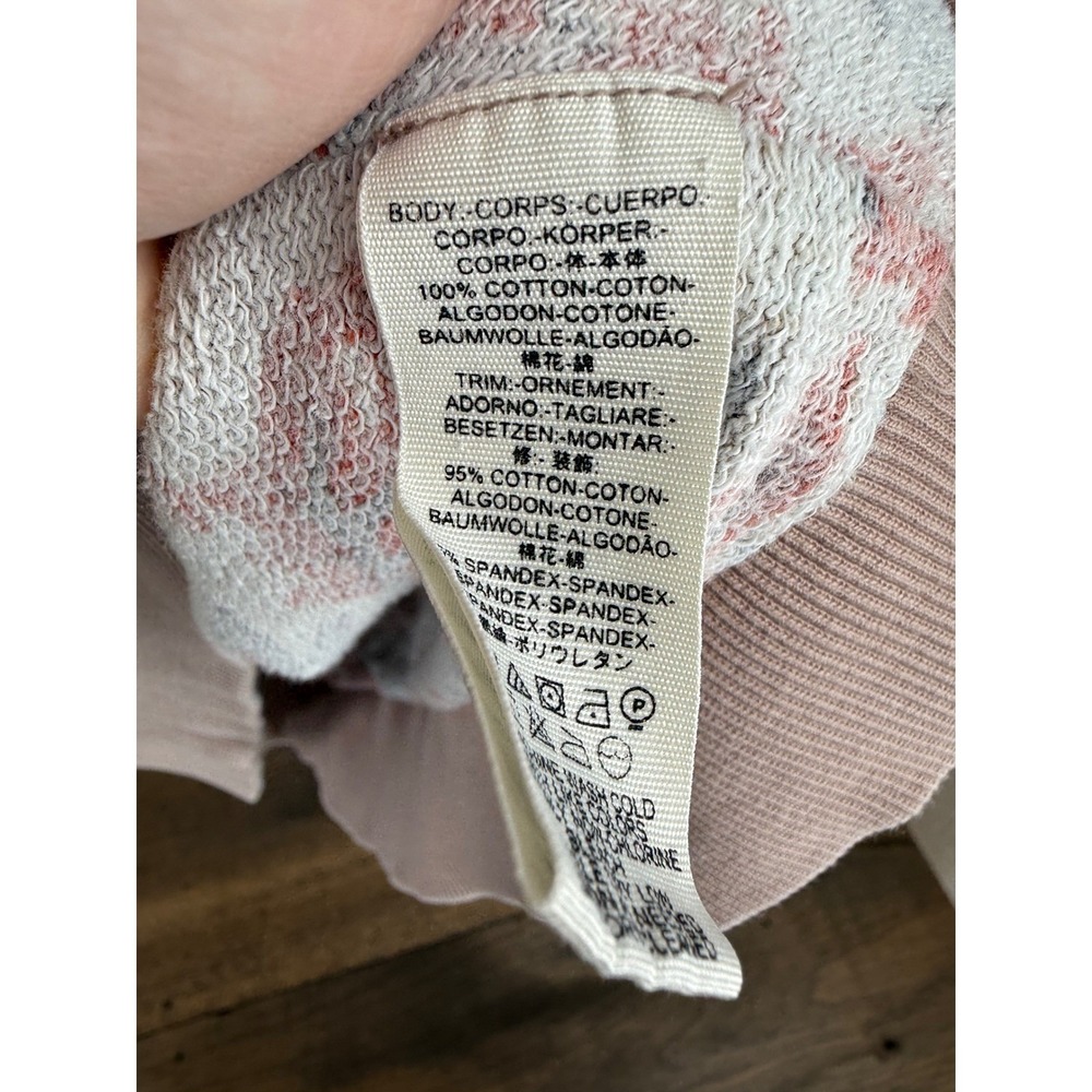 Free People Go On Get Floral Pullover French Terry Sweatshirt Mauve Red Boho S - Picture 4 of 8